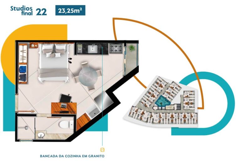 Studios final 22- 23,25m²